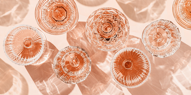 Roséweingläser