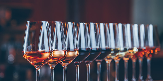Champagnerglas mit Bläschen